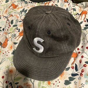 Supreme Washed Denim 6-Panel Hat/Grey
